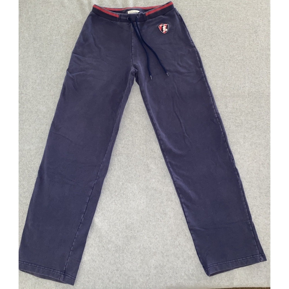 Y2k Disneyland Resort Sweatpants Small Navy Blue Mickey Crest Logo‎ 25x30